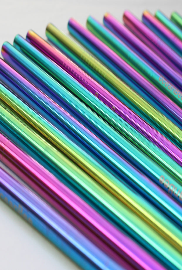 Metal Straws- Smoothie Rainbows Set of 4