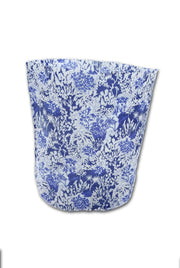 Beeswax wrap bucket bag-Handy hex size. Liberty print. Paper Garden Blue. Height:17cm Width:21cm Base:13x9cms