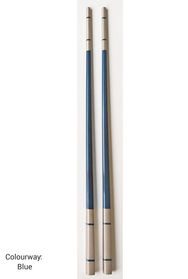 Stainless Steel Chopsticks Pair (Length 23.5cms-35gms). Blue.