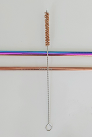 stainless steel straw cleaner. 20cms long, size for 7mm wide straw.