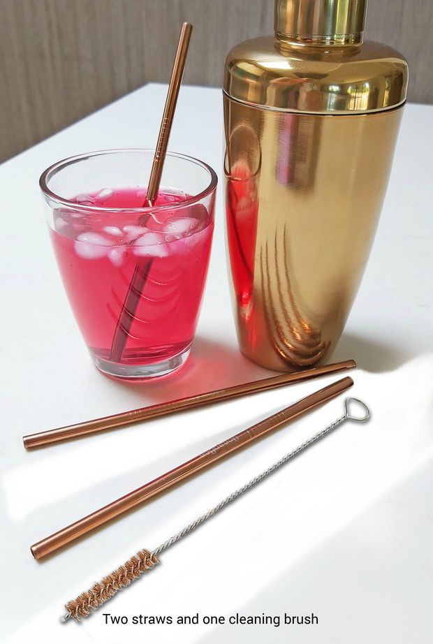 Metal Straws-Cocktail Elegance Set of 2