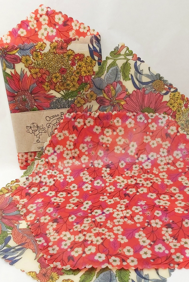Beeswax Wraps Handy Hex & Rectangle-Set of 2